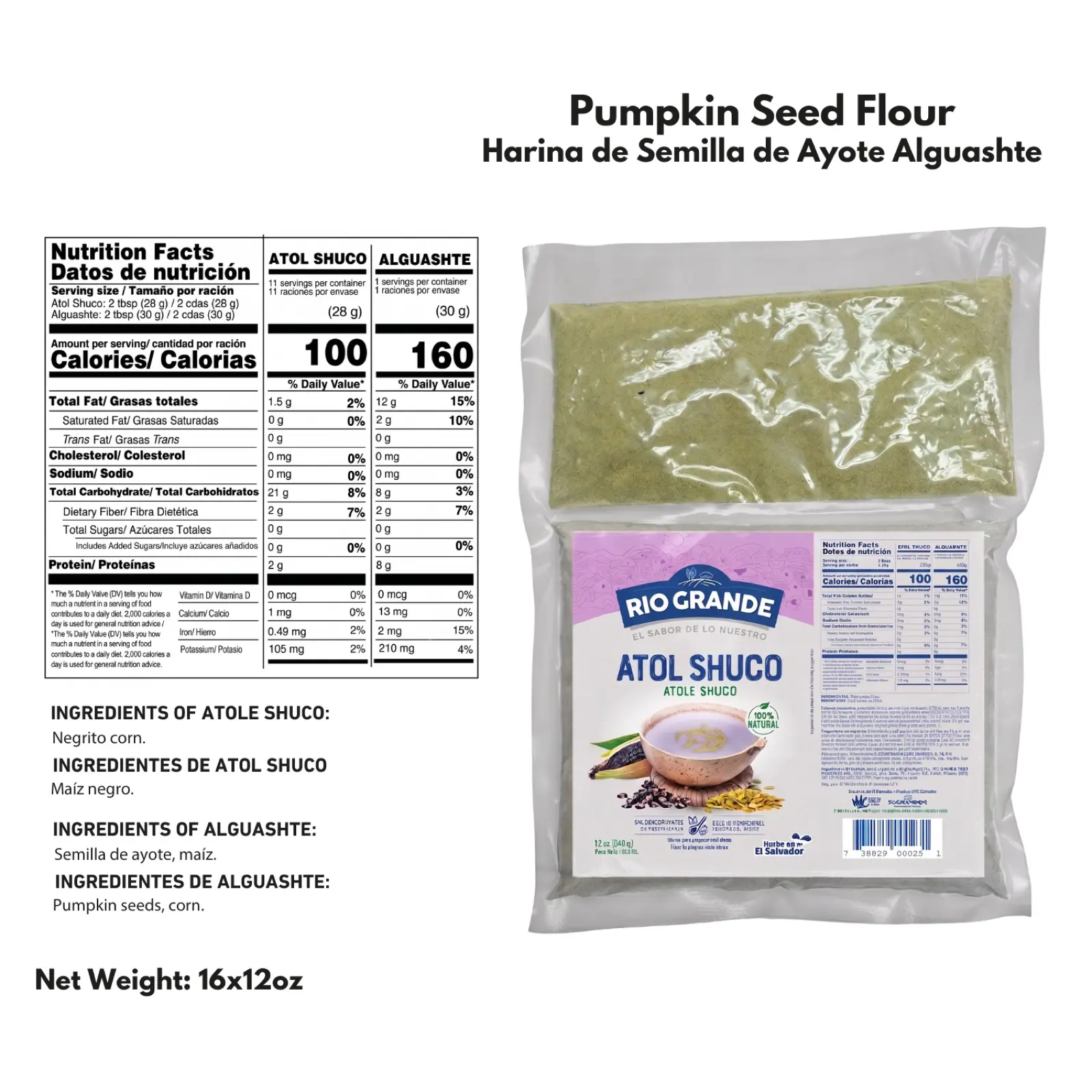 Atol Shuco Powder Beverage Rio Grande Foods product information