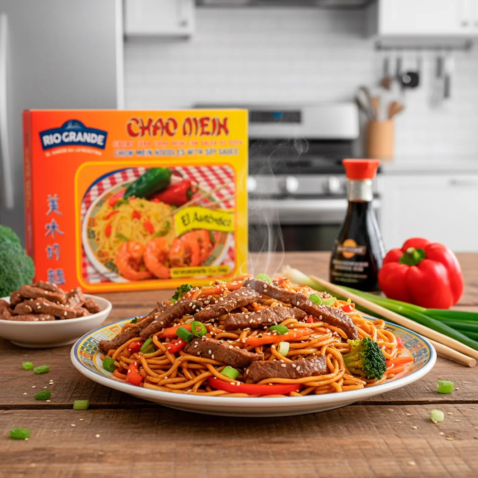Chow Mein Rio Grande Foods prepared