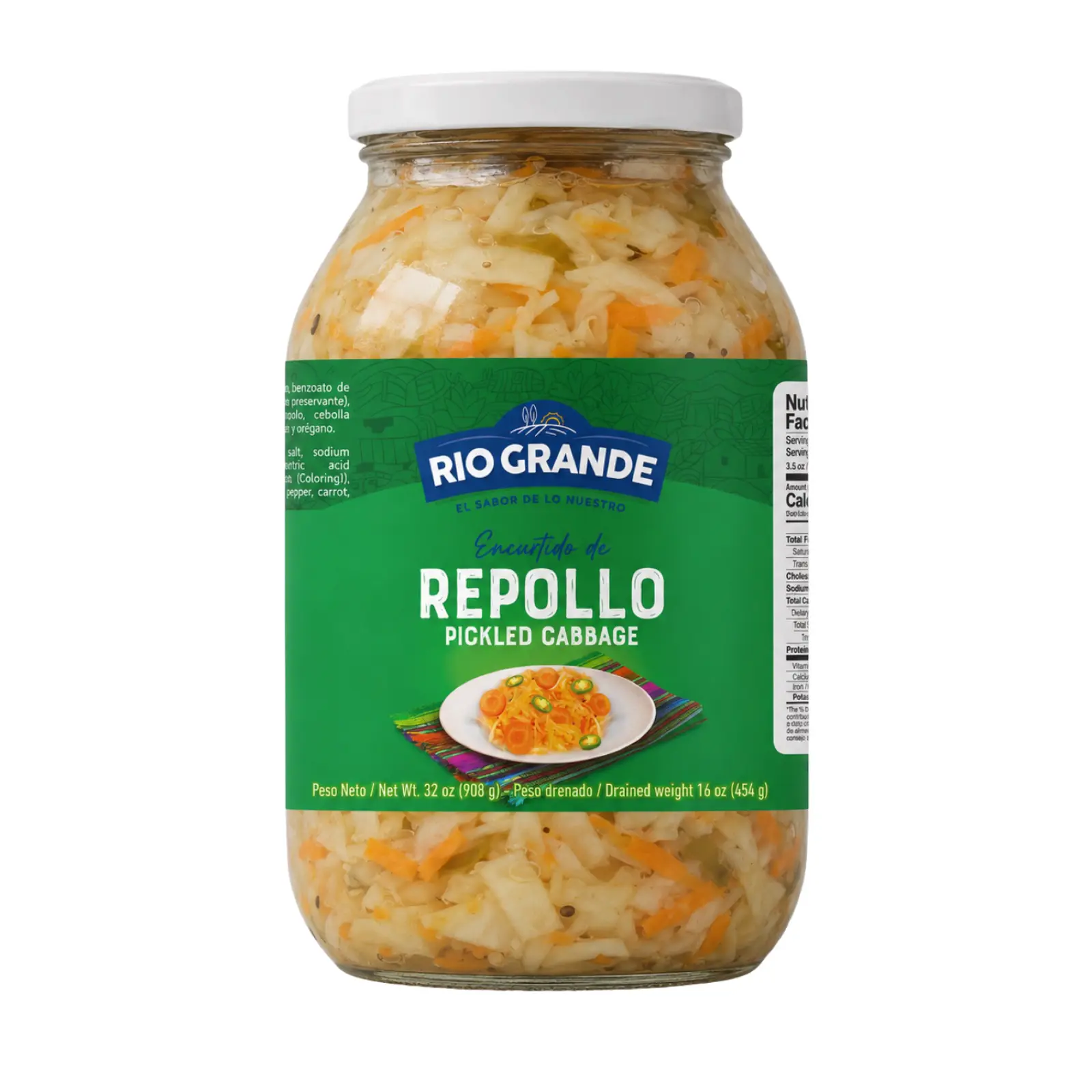 Salvadorean Pickled Cabagge Rio Grande Foods package