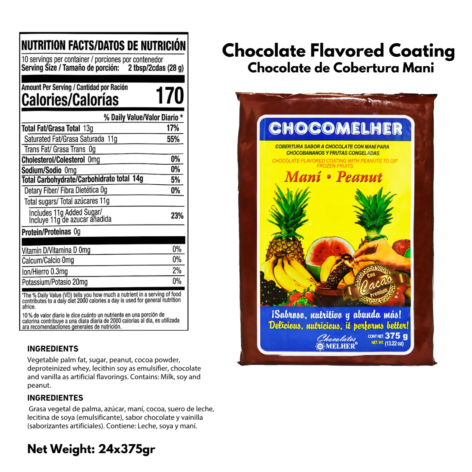 Peanut Chocolate Coating Chocomehler Rio Grande Foods product information