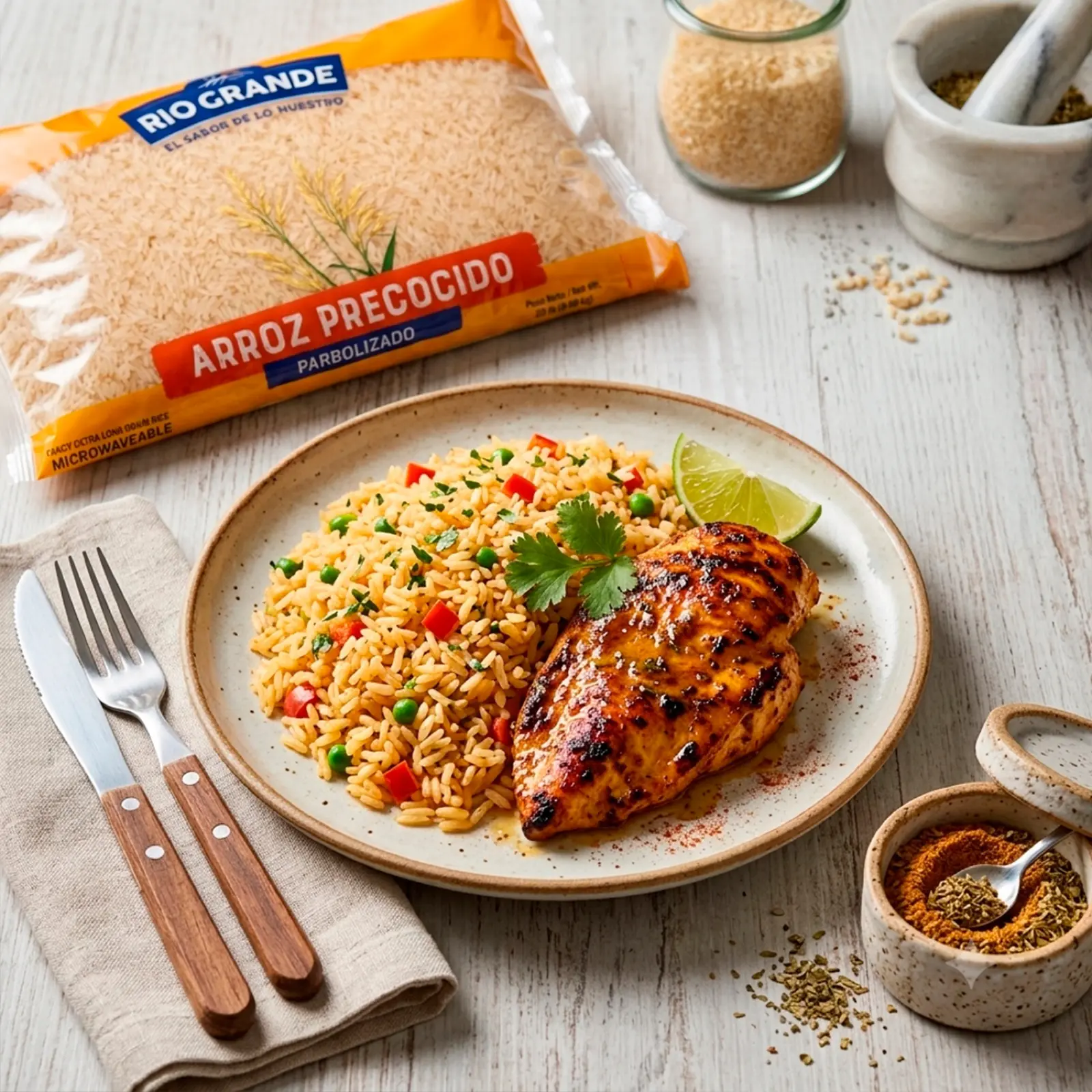 Parboiled Rice Rio Grande Foods prepared