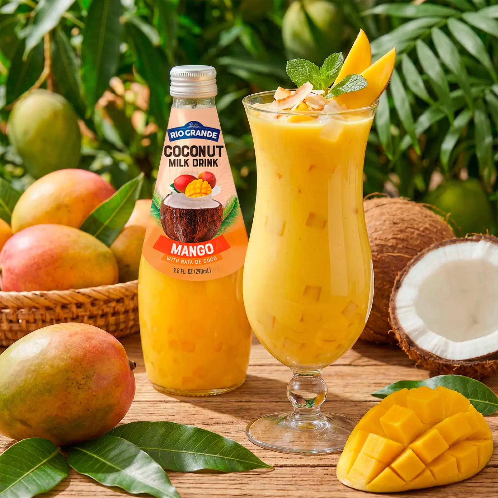 Coconut Milk Drink Mango 290 ml Rio Grande Foods prepared