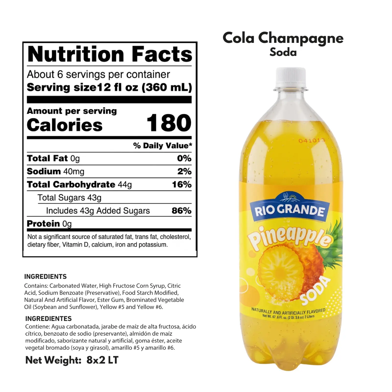 Pineapple Soda Rio Grande Foods product information