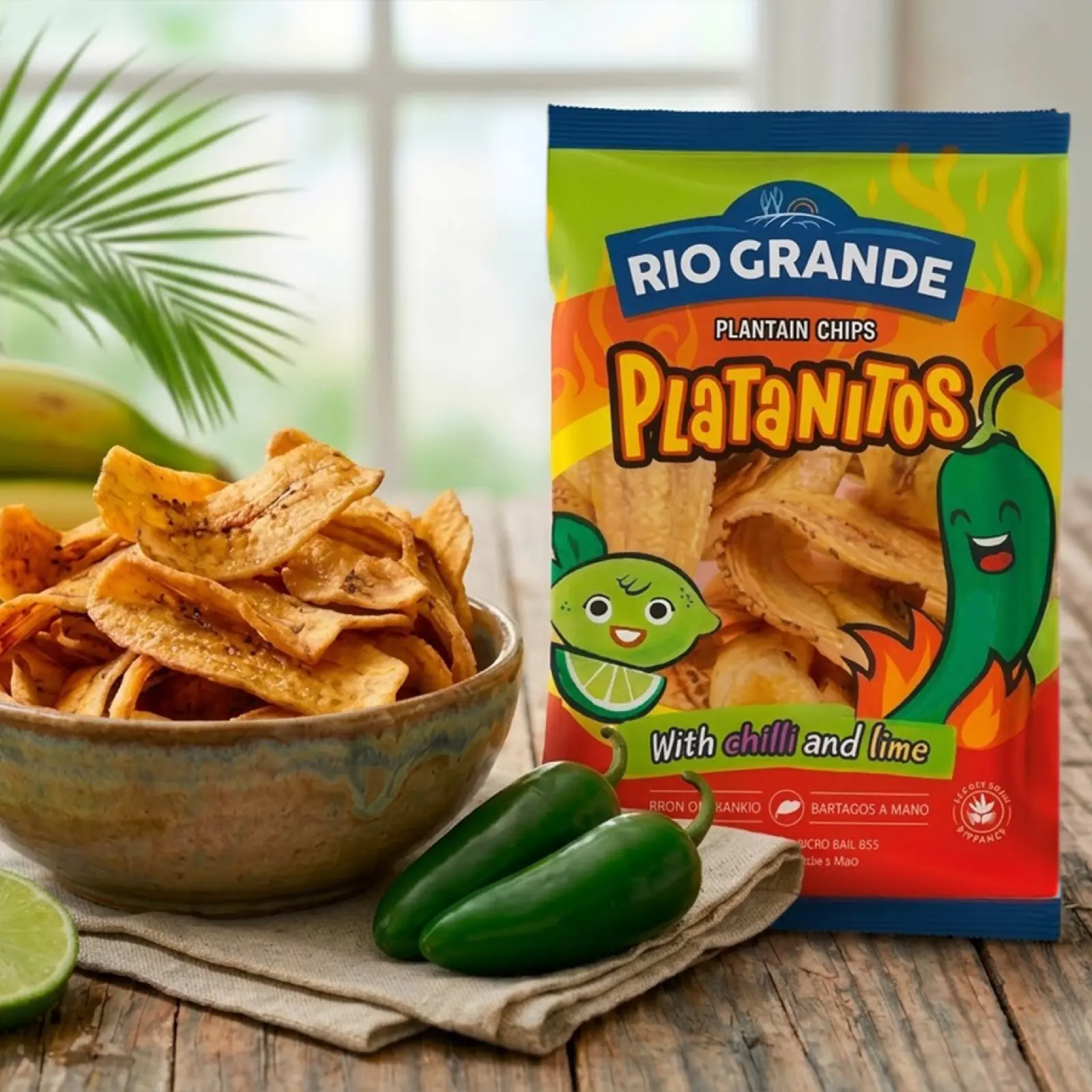 Plantain Chips With Chili And Lime Rio Grande Foods prepared