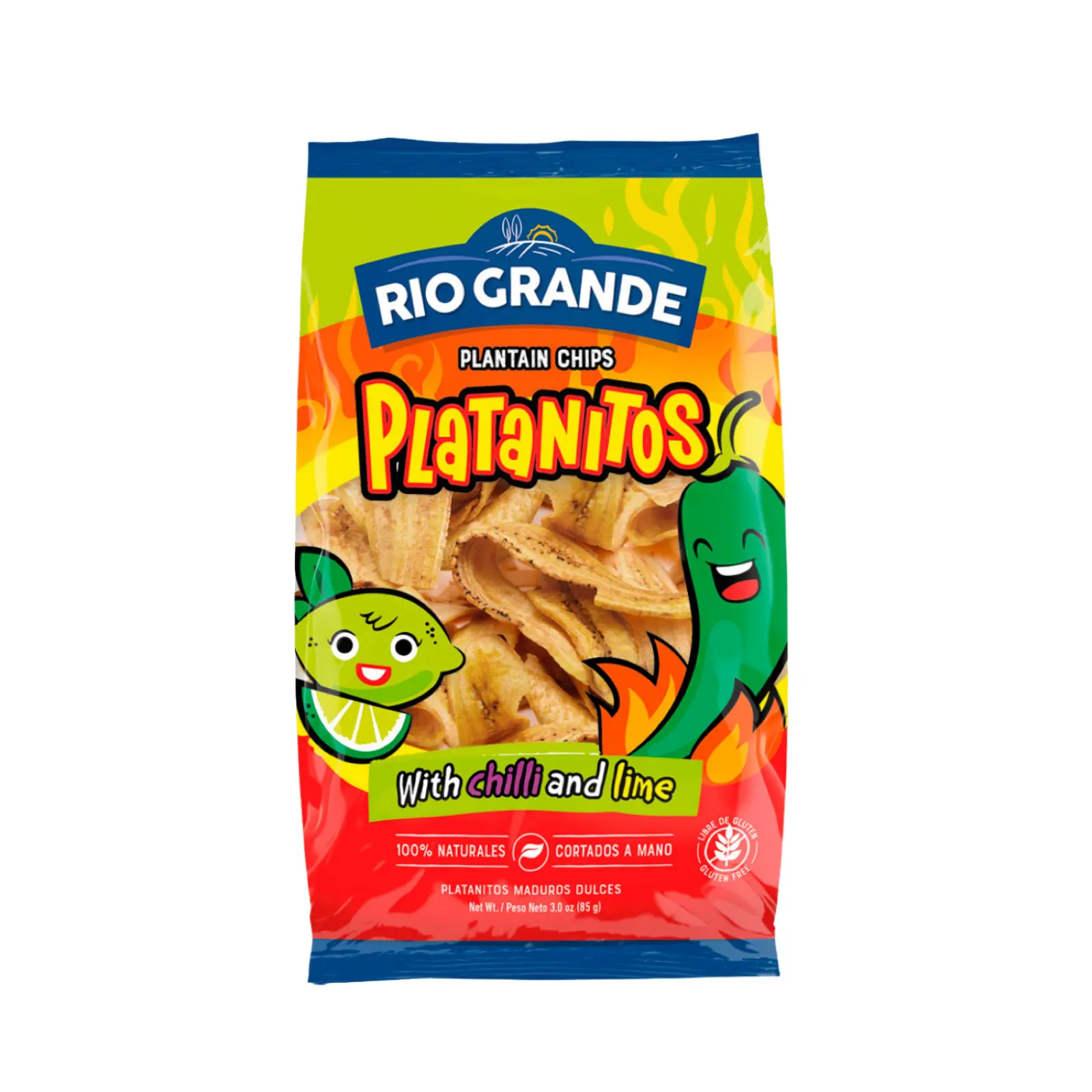 Plantain Chips With Chili And Lime Rio Grande Foods package