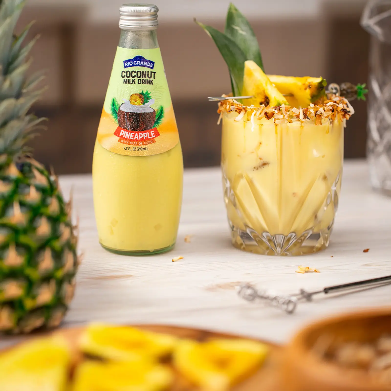 Coconut Milk Drink Pineapple with Nata de Coco Rio Grande Foods