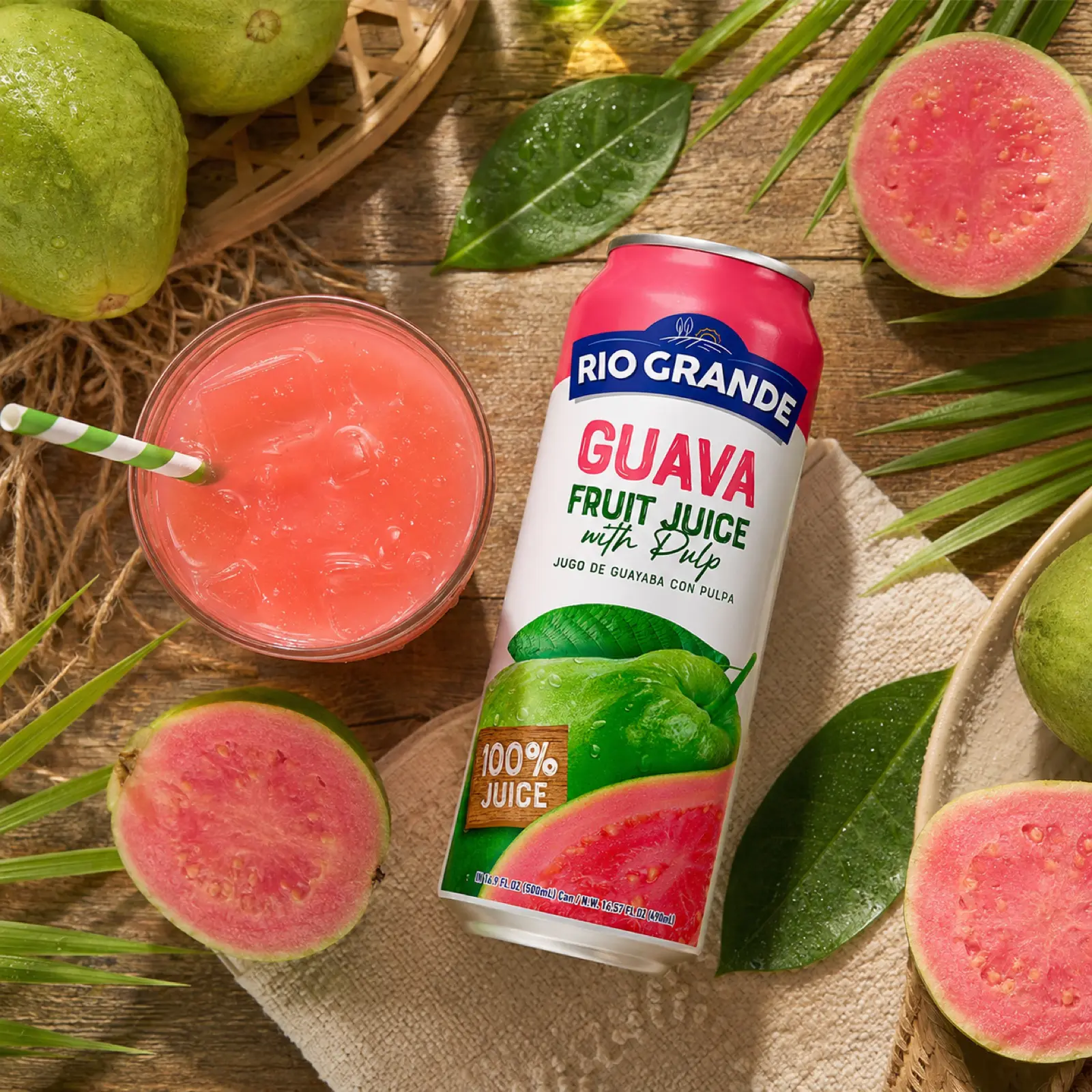 Guava Juice with Pulp (100% Fruit Juice) Rio Grande Foods