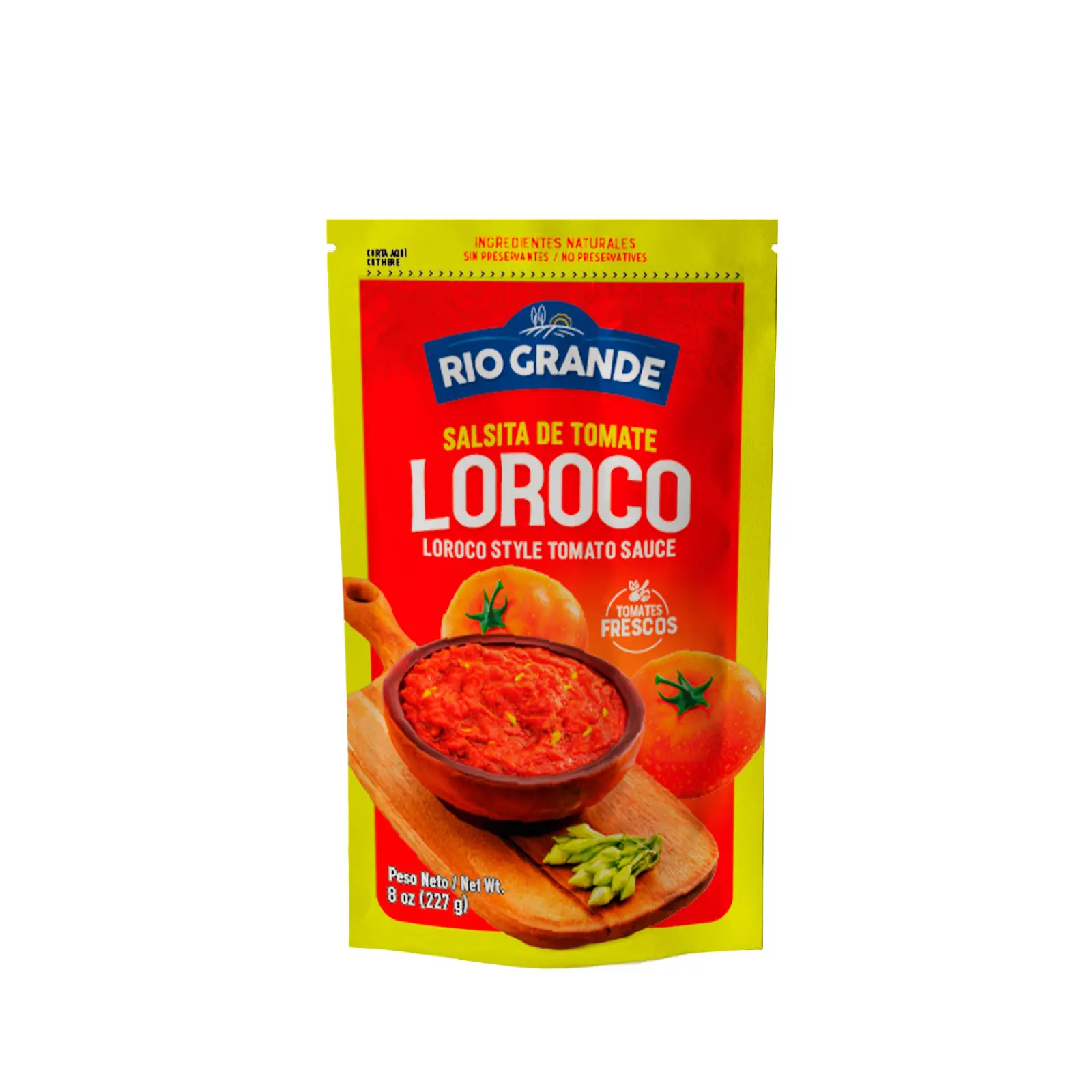 Salsita de Tomate con Loroco / Loroco Style Tomato Sauce 8 oz – Rio Grande Foods – empaque SAS016