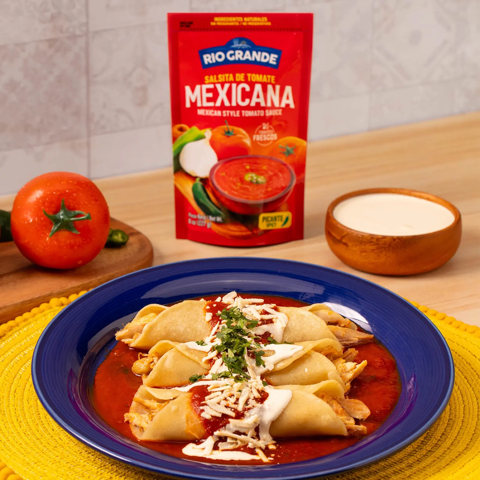 Salsita de Tomate Mexicana Picante / Mexican Style Tomato Sauce 8 oz – Rio Grande Foods – enchiladas SAS019