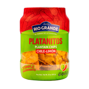 Chili and Lime Plantain Chips Jar Rio Grande Foods
