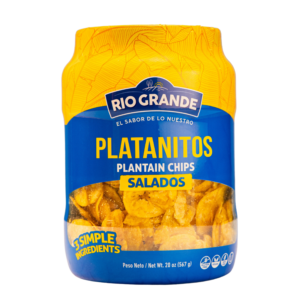 Sea Salt Plantain Chips Jar Rio Grande Foods